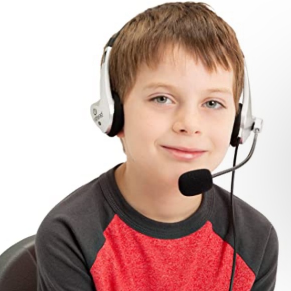 Stereo Headset with Boom Microphone Egghead Adjustable 8 ft cord PC Gaming Phone - Picture 6 of 7